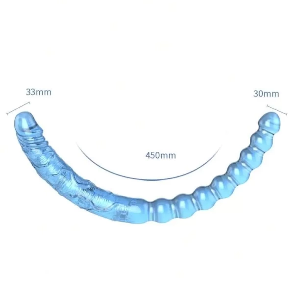 Dương vật giả silicon 2 đầu trong suốt mềm mại 3