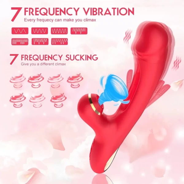 Dương vật 3 trong 1 rung hút đá lưỡi độc đáo 5
