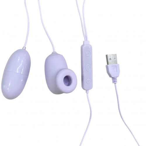 Trứng Rung 2 đầu Trái Tim Rung-Hút cực khoái