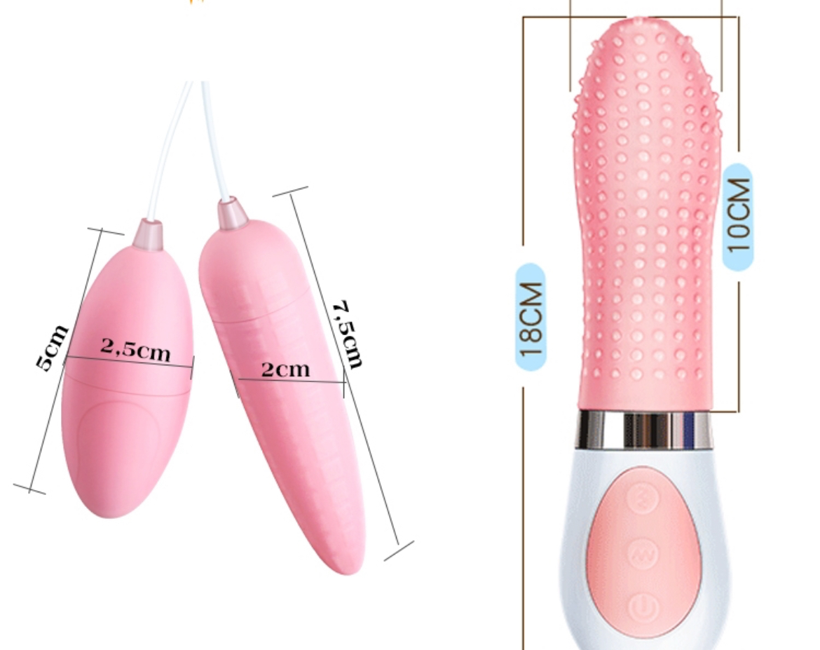 Lưỡi rung liếm massa âm đạo kèm 2 trứng rung siêu kích thích 4