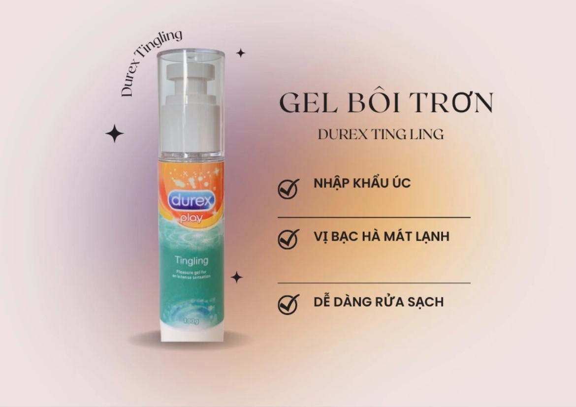 Gel bôi trơn bạc hà Durex play Tingling 100ml 3