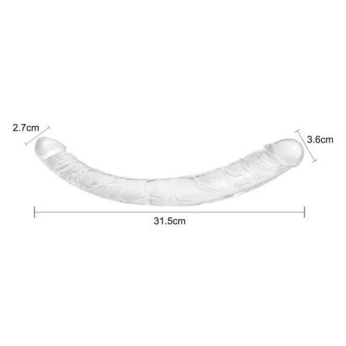 Dương vật giả silicon 2 đầu trong suốt mềm mại 2