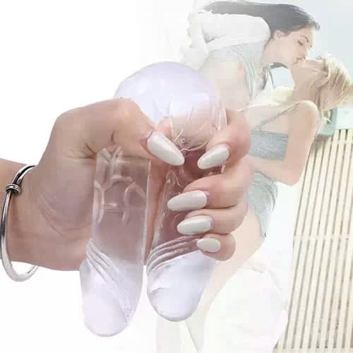 Dương vật giả silicon 2 đầu trong suốt mềm mại 5