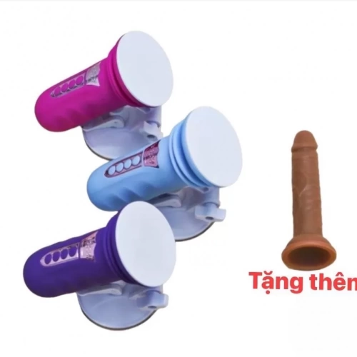 Đế gắn dương vật rung thụt pin sạc(tặng kèm dương vật)