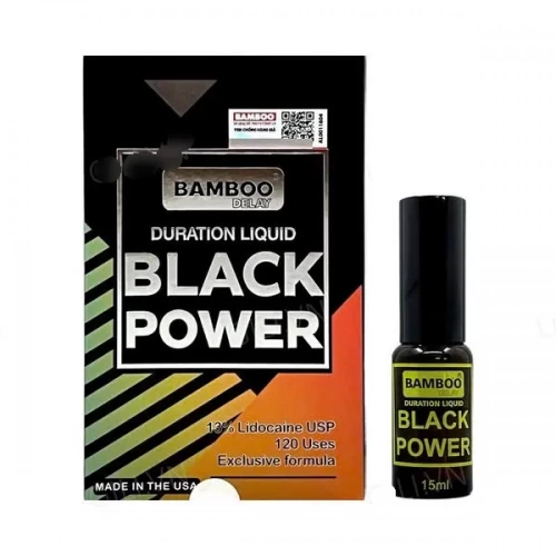Chai xịt chống xuất tinh sớm Bamboo Black Power Mỹ chính hãng