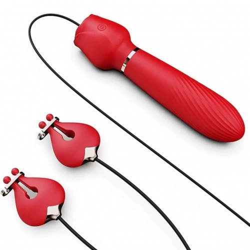 Chày rung - kẹp ngực 2 trong 1 siêu kích thích