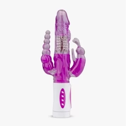 Dương Vật Giả 3 Nhánh Raving Rabbit Intimate System Purple