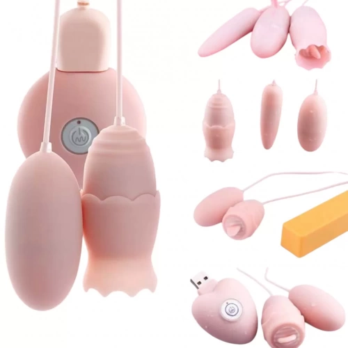 Trứng rung trái tim 3 đầu liếm, rung cực mạnh