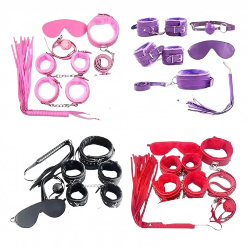 Bộ bạo dâm 6 món da lót lông cao cấp