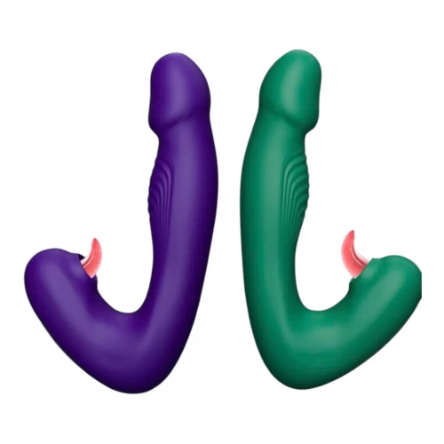 Dương vật giả đa năng rung hút lưỡi kích thích 