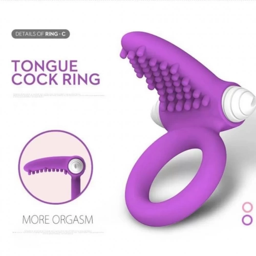 Vòng đeo dương vật rung lưỡi liếm
